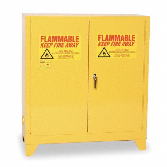 EAGLE, Yellow, Steel, Flammable Safety Storage Cabinet - 1YNL7|3010LEGS ...