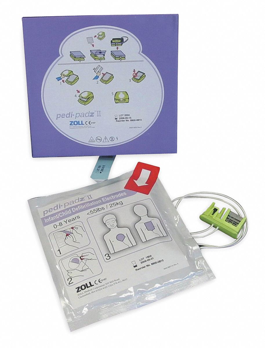 Pediatric Electrodes: 31 1/2 in Cable Lg, 123 Lithium, 1YNR9, 8900-0810-01