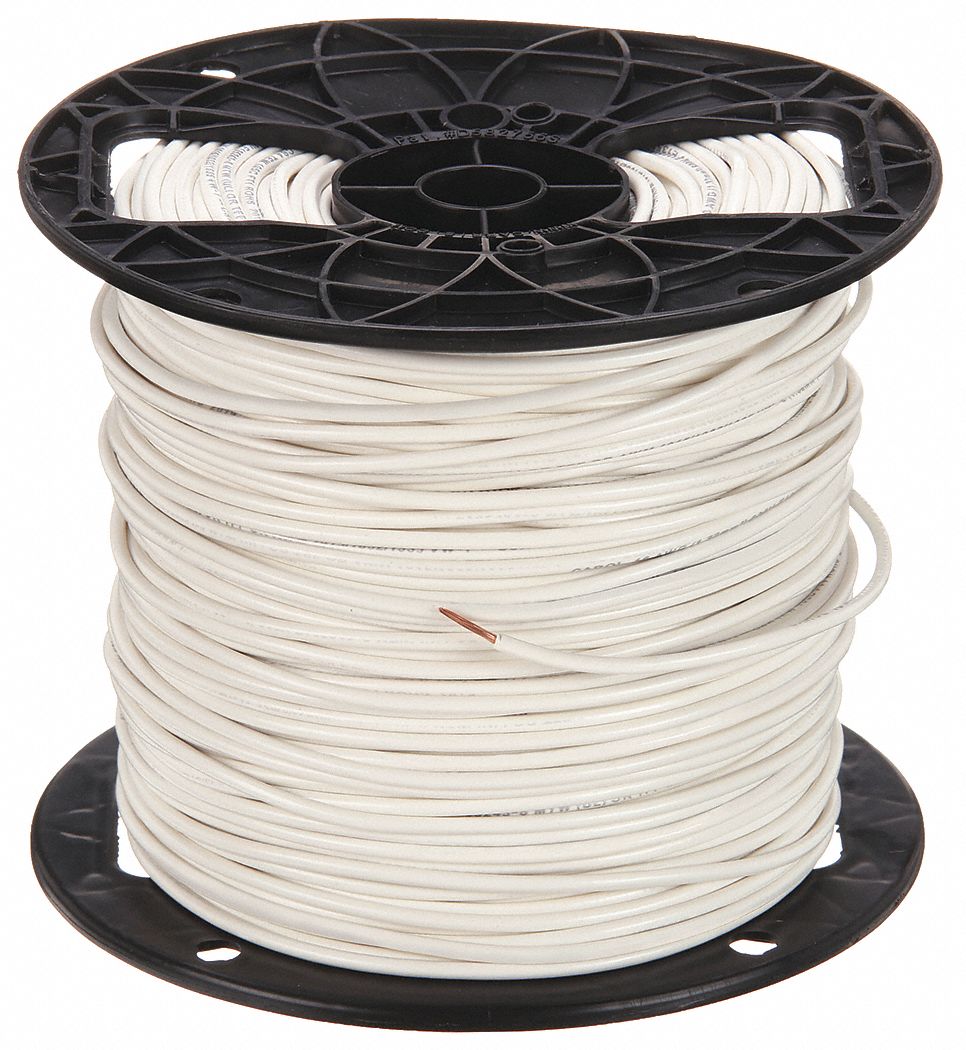 MACHINE TOOL WIRE, 16 AWG WIRE SIZE, WHITE, 500 FT LENGTH