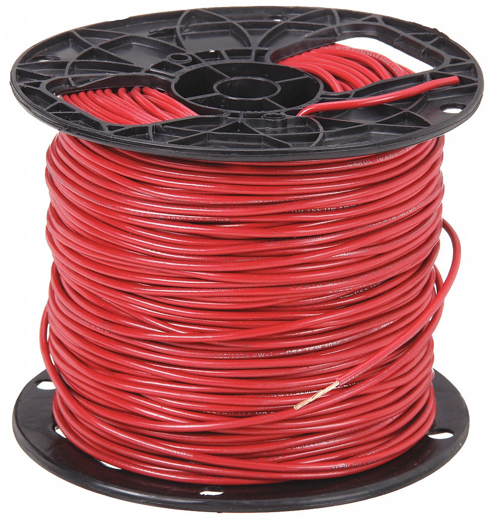 MACHINE TOOL WIRE, 16 AWG WIRE SIZE, RED, 500 FT L