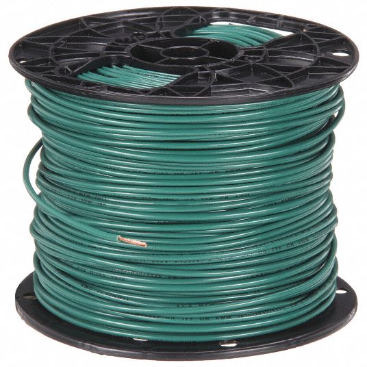 Building Wire, Thhn, 12 Awg, Green, 500Ft