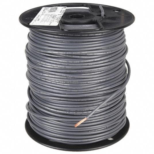 12 AWG Stranded Hook-Up Wire, Machine Tool Wire, Black PVC