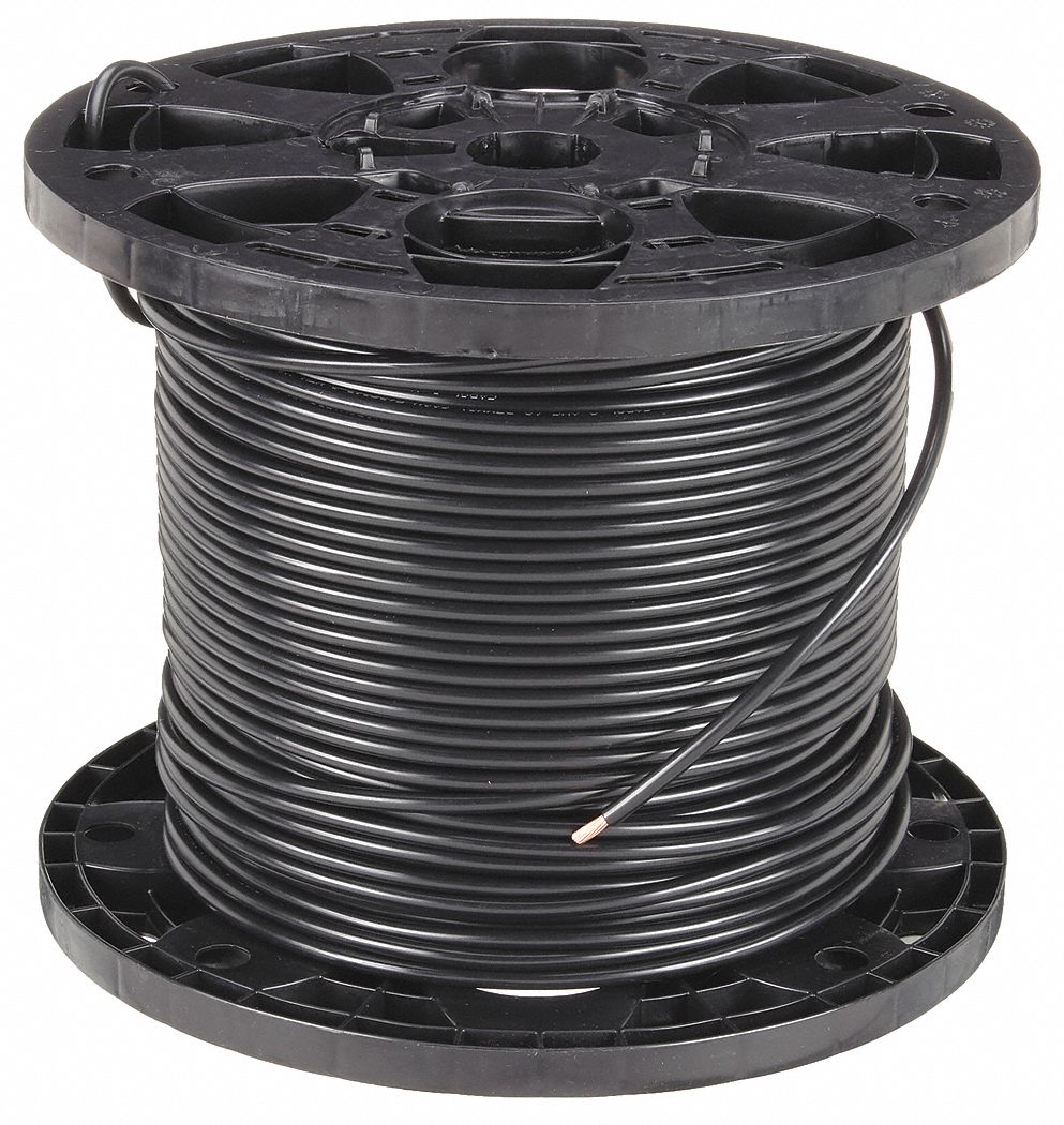 MACHINE TOOL WIRE, 8 AWG WIRE SIZE, BLACK, 500 FT LENGTH