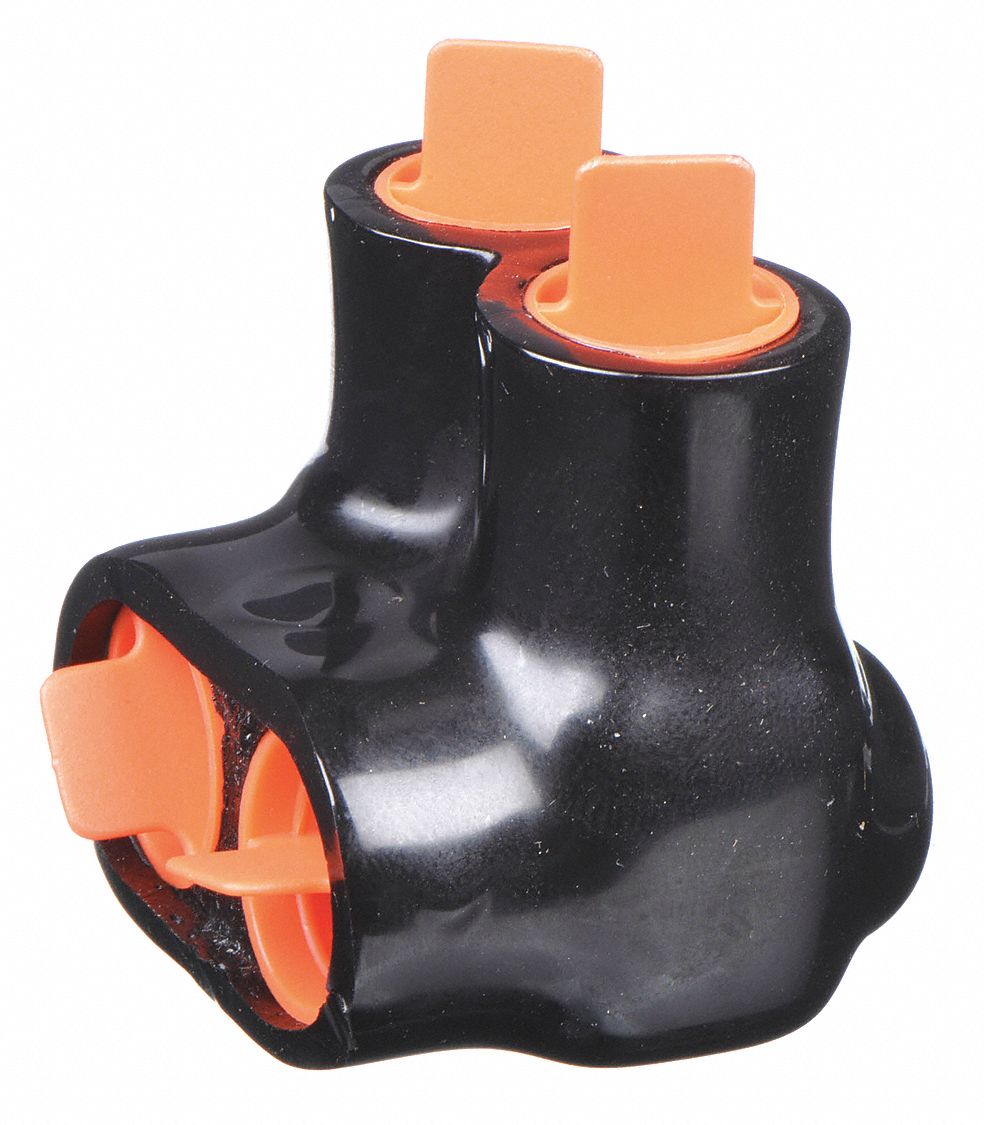 Multitap Connector: 2 Port, Single-Sided Entry, 14 AWG – 2/0 AWG Wire Size, Black