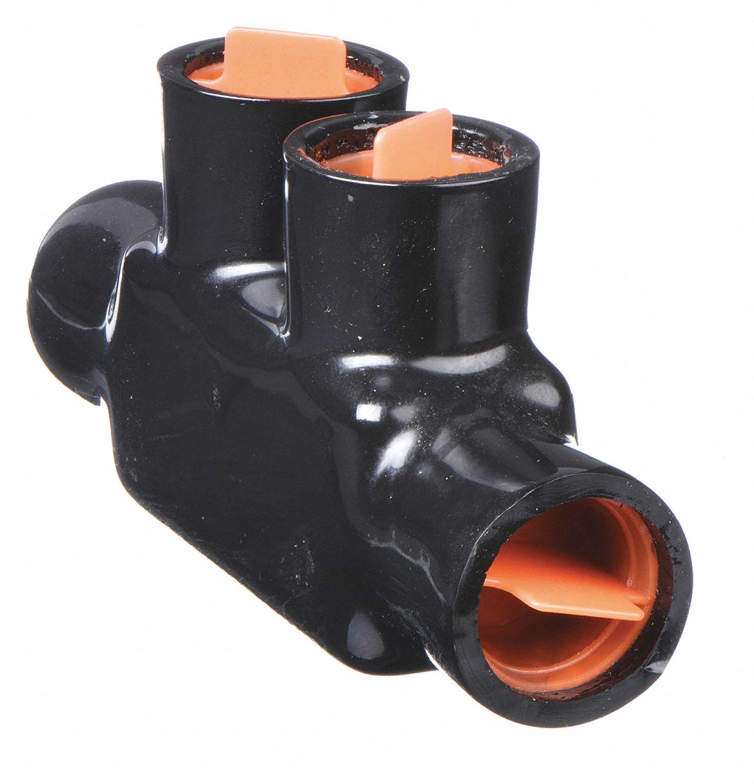 Multitap Connector: 2 Port, Double-Sided Entry, 6 AWG – 250 kcmil Wire Size, Black