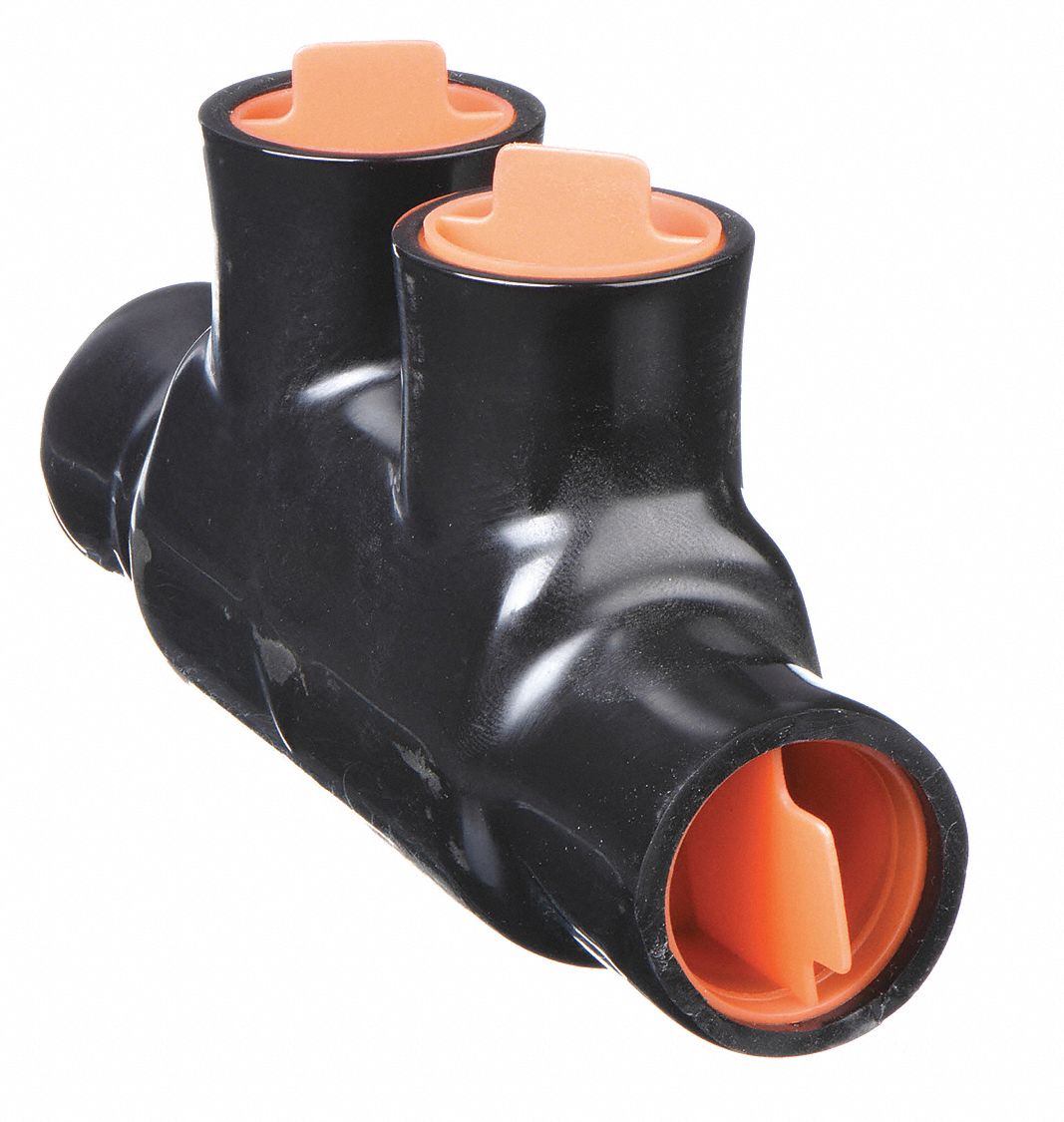 Multitap Connector: 2 Port, Double-Sided Entry, 6 AWG – 350 kcmil Wire Size, Black