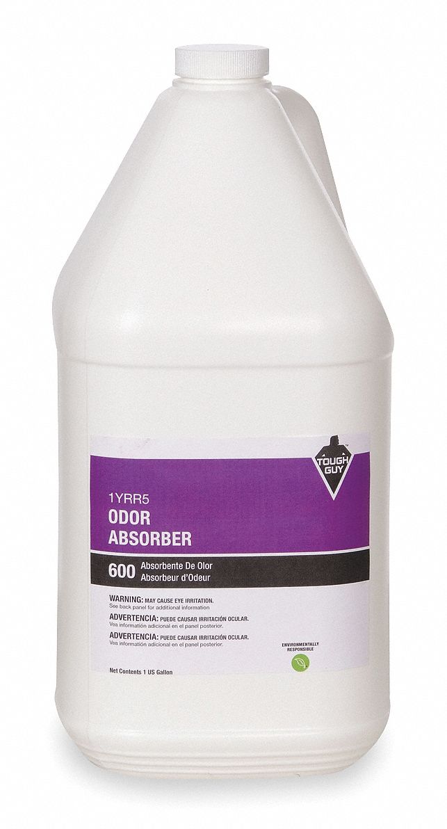 TOUGH GUY Odor Eliminators, Jug, 1 gal, Liquid, Unscented, PK 4 1YRR5