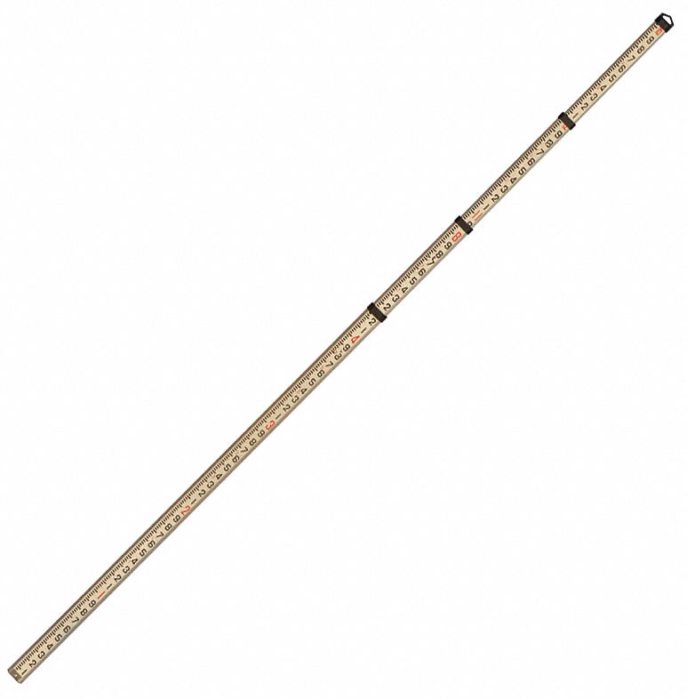 TELESCOPING LEVELING ROD,ALUMINUM,16FT