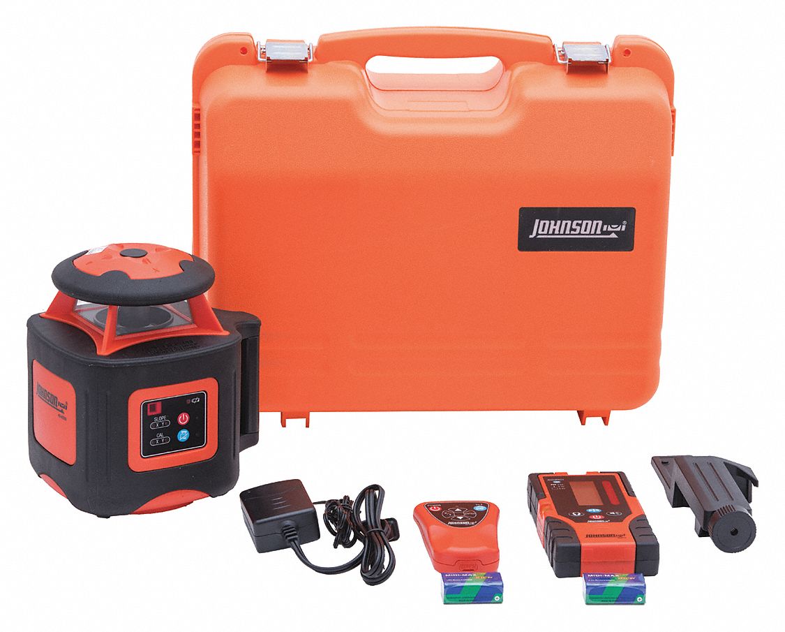 JOHNSON Electronic SelfLeveling Rotary Laser, Horizontal, Exterior