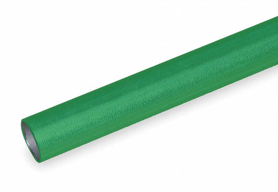 EMT CONDUIT, COLOUR IDENTIFICATION, GALVANIZED STEEL, ½ IN TRADE SIZE, 10 FT NOMINAL L, GREEN