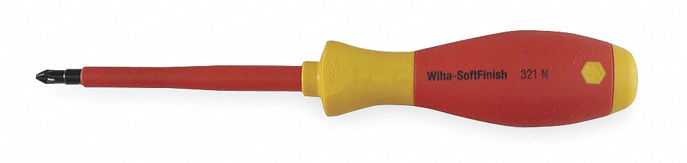 Insulated Phillips Screwdriver: Insulated SoftFinish, Std Lg, Not ESD Safe, Not Tether Capable