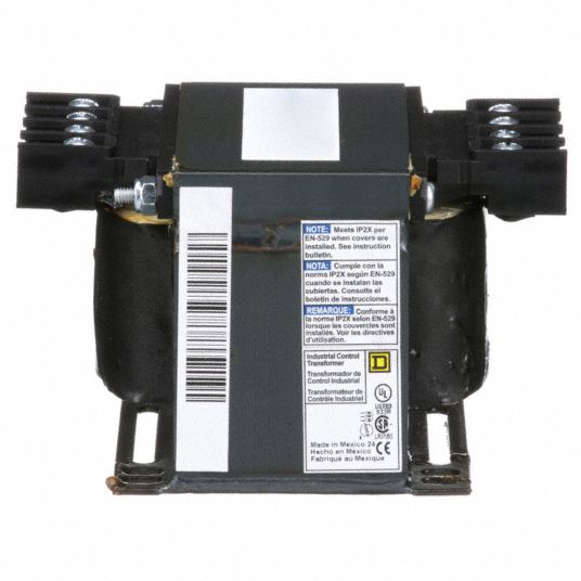 SQUARE D Control Transformer: 208V AC, 120V AC, Foot, 250 VA VA Rating -  Transformer