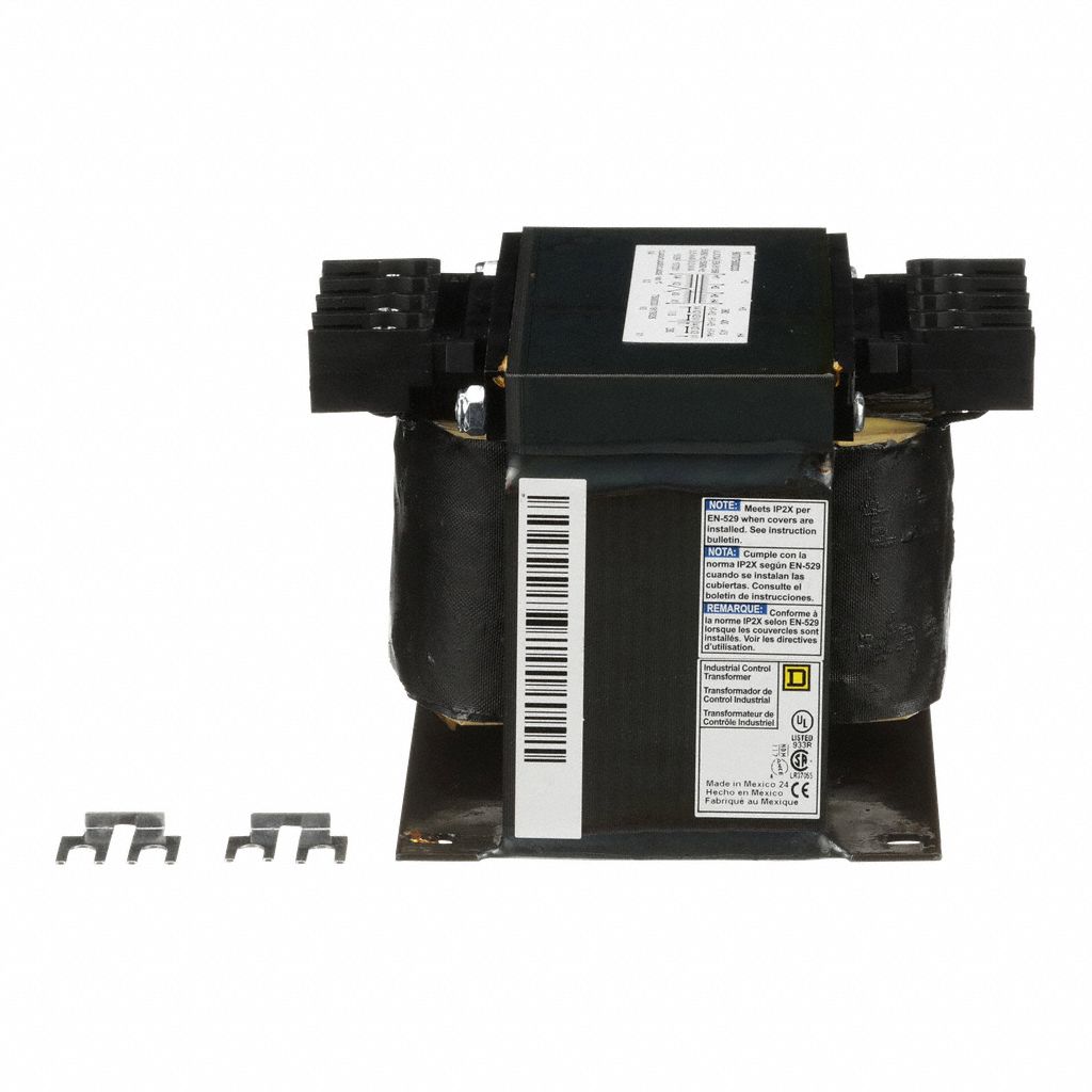 Control Transformer: 208V AC, 120V AC, Foot, 500 VA, Single Phase
