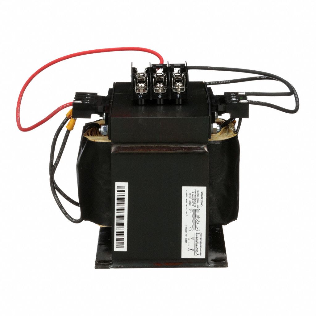 SQUARE D Control Transformer 240V AC/480V AC, 120V AC, Foot, Top