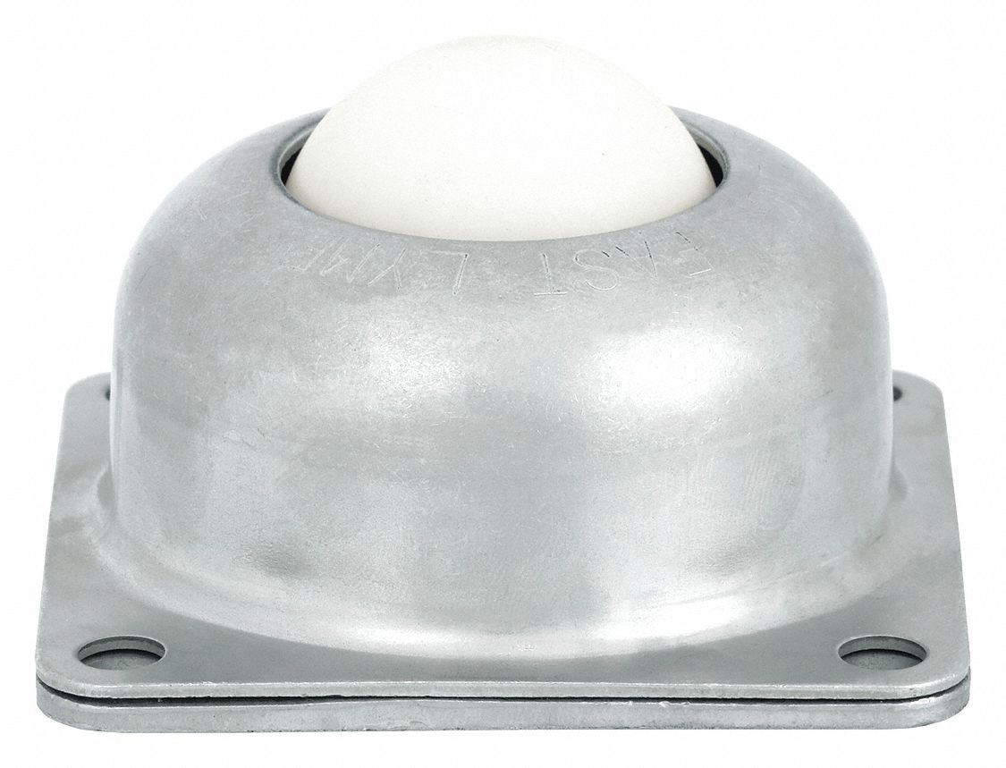 1 1/2 in Ball Dia Ball Transfer, 125 lb Ball Load Capacity, Ball Transfer 1YXA7BT F 4H 1