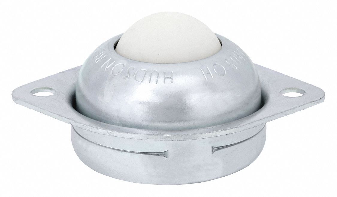 Ball Transfer: 1 in Ball Dia - Ball Transfer, 35 lb Ball Load Capacity, 3/4 in Projection, Nylon