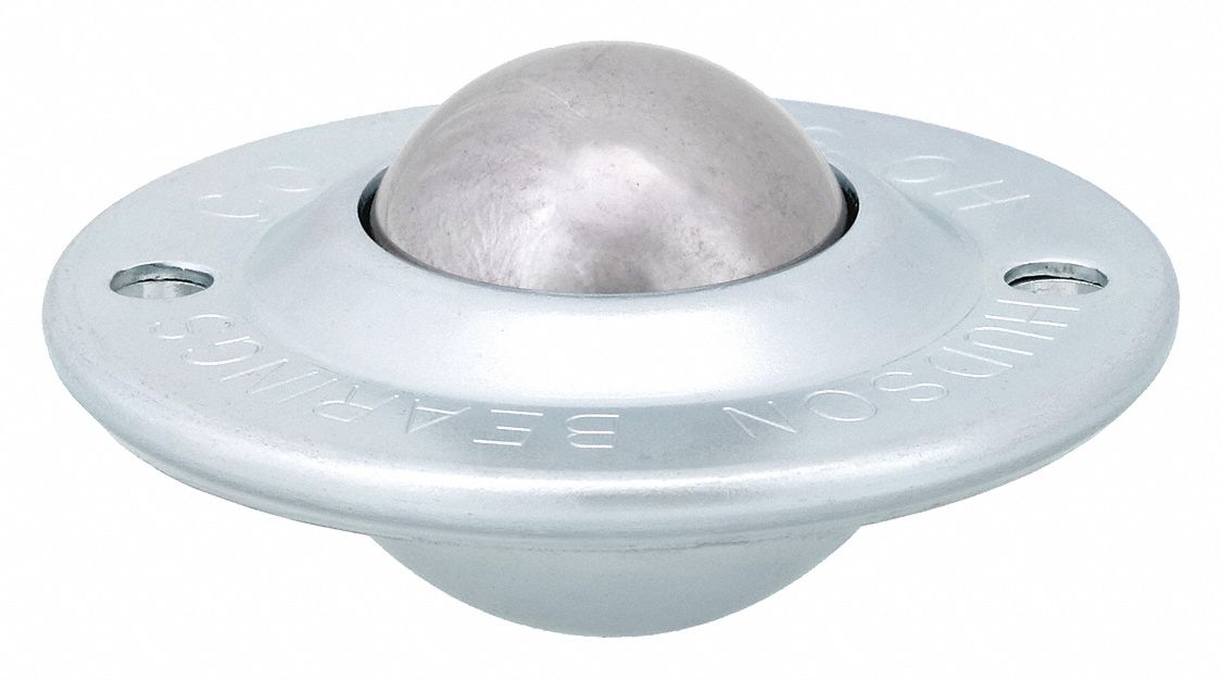 Ball Transfer: 1 in Ball Dia - Ball Transfer, 75 lb Ball Load Capacity, 5/8 in Projection, Steel