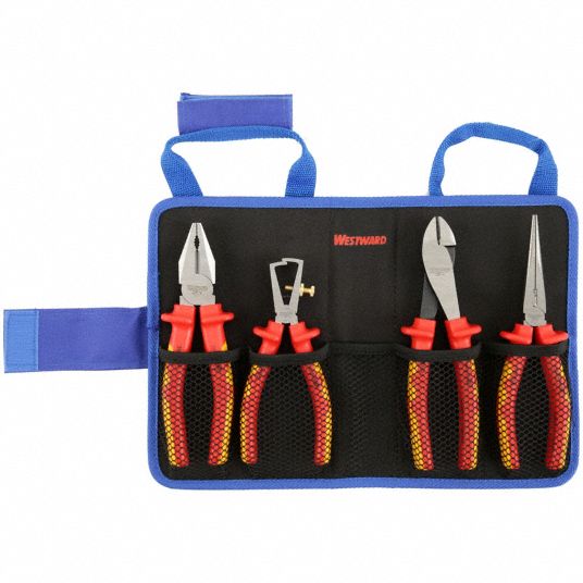 Insulated, 4 Pliers, Insulated Plier Set 1YXJ51YXJ5 Grainger