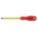 INSULATED SLOTTED SCREWDRIVER, 7/32 IN TIP SIZE, 9 IN OVERALL L, 5 IN SHANK L