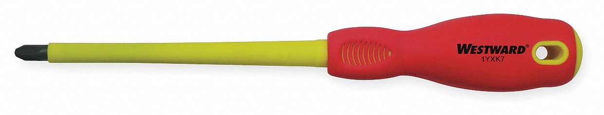 INSULATD SCREWDRIVER,PHILLIPS,#3X6IN,RND