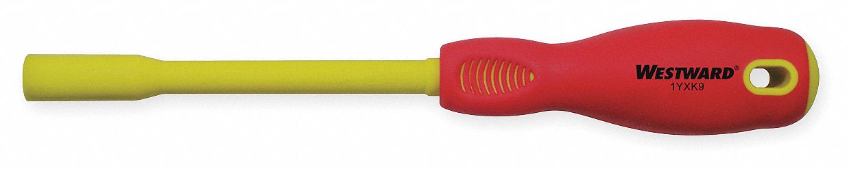 NUT DRIVER,1/4",HOLLOW,ERGO,INS,5"