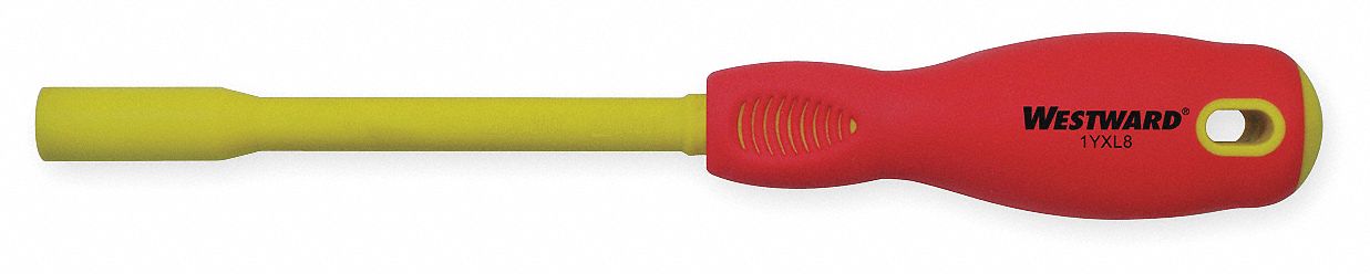 Solid Round Shank Nut Driver: Straight, Metric, Without Magnetized Tip, Std, 7 mm Tip Size