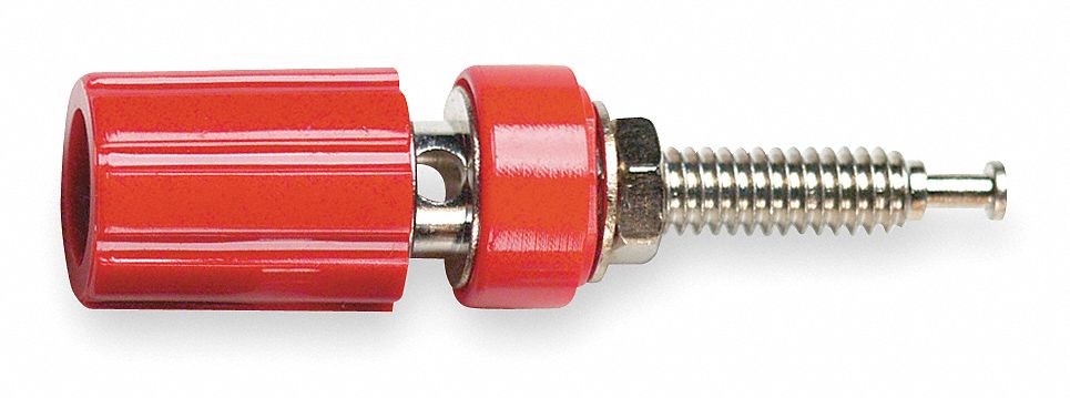 APPROVED VENDOR Conector Banana,30VCA/60VCD,Rojo,PQ10 - Conectores para  Terminales de Prueba - 5TXA0