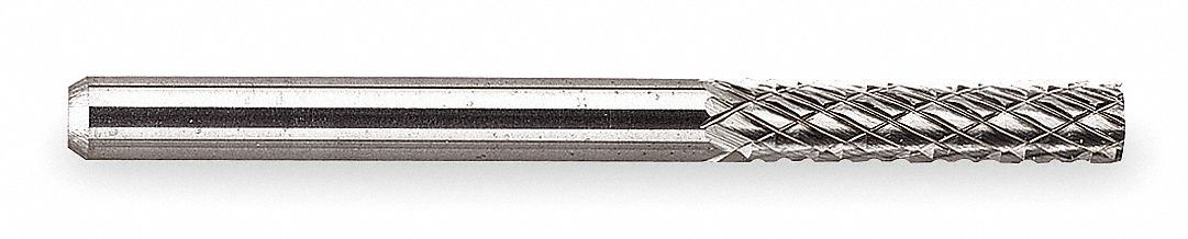 Carbide Bur: Cylinder, SA-43, Double Cut, 1/8" x 9/16" Head, 1/8" Shank