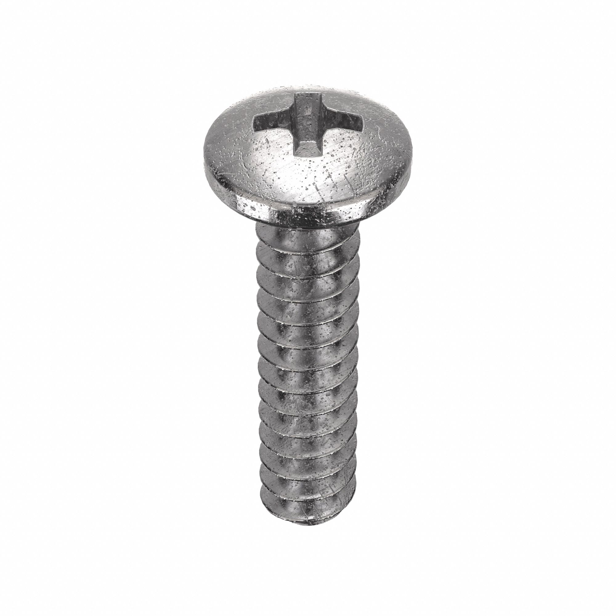 MACHINE SCREW, #2-56 THREAD, ⅜ IN L, 18-8 SS, PLAIN FINISH, PAN, PHILLIPS, 100 PK