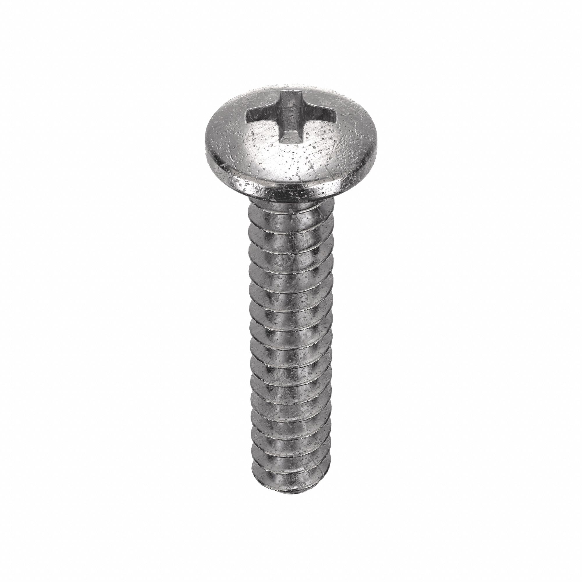 MACHINE SCREW, #2-56 THREAD, 7/16 IN L, 18-8 SS, PLAIN FINISH, PAN, PHILLIPS, 100 PK