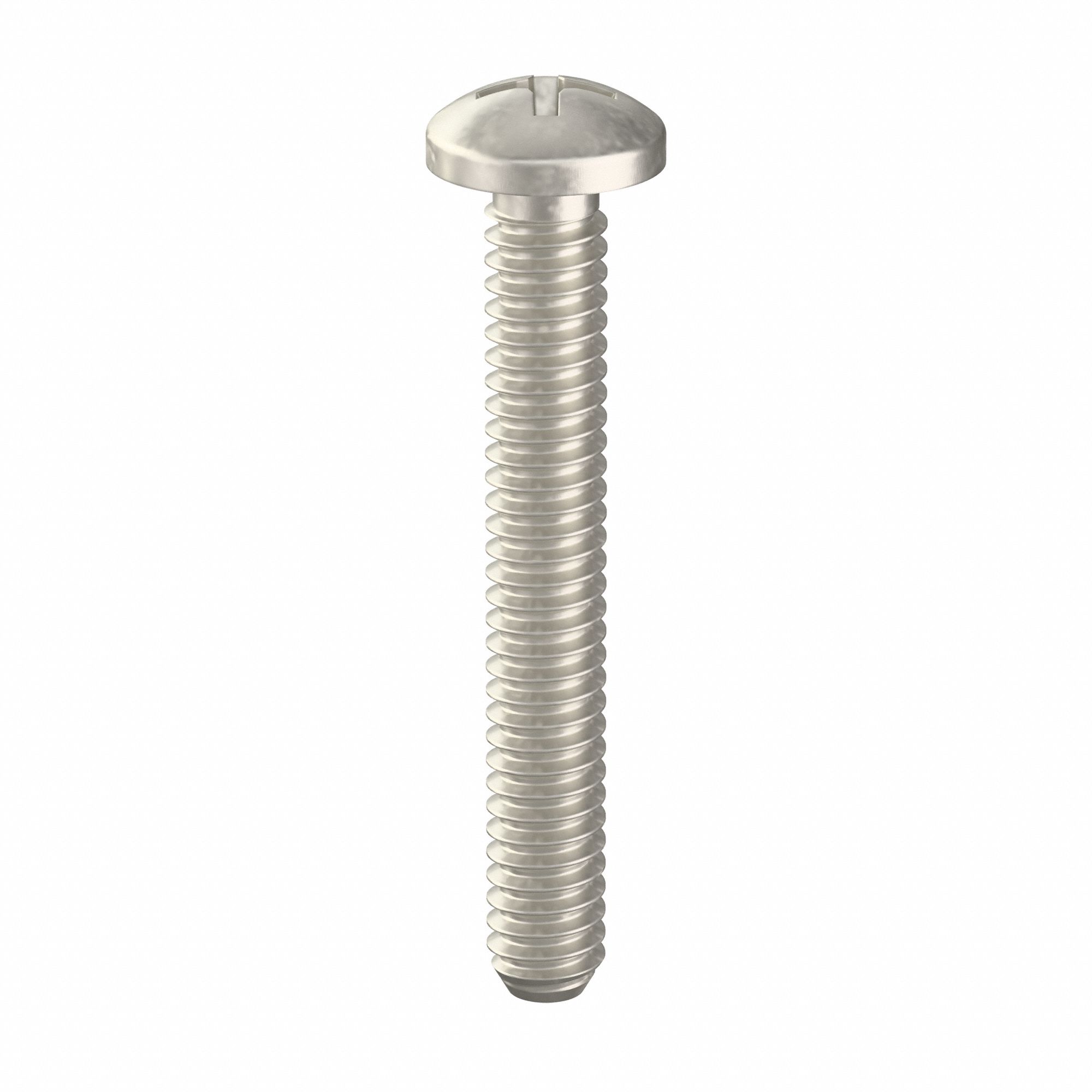 Machine Screw: #2-56 Thread Size, 5/8 in Lg, 18-8, Stainless Steel, Plain, Pan, Phillips, 100 PK