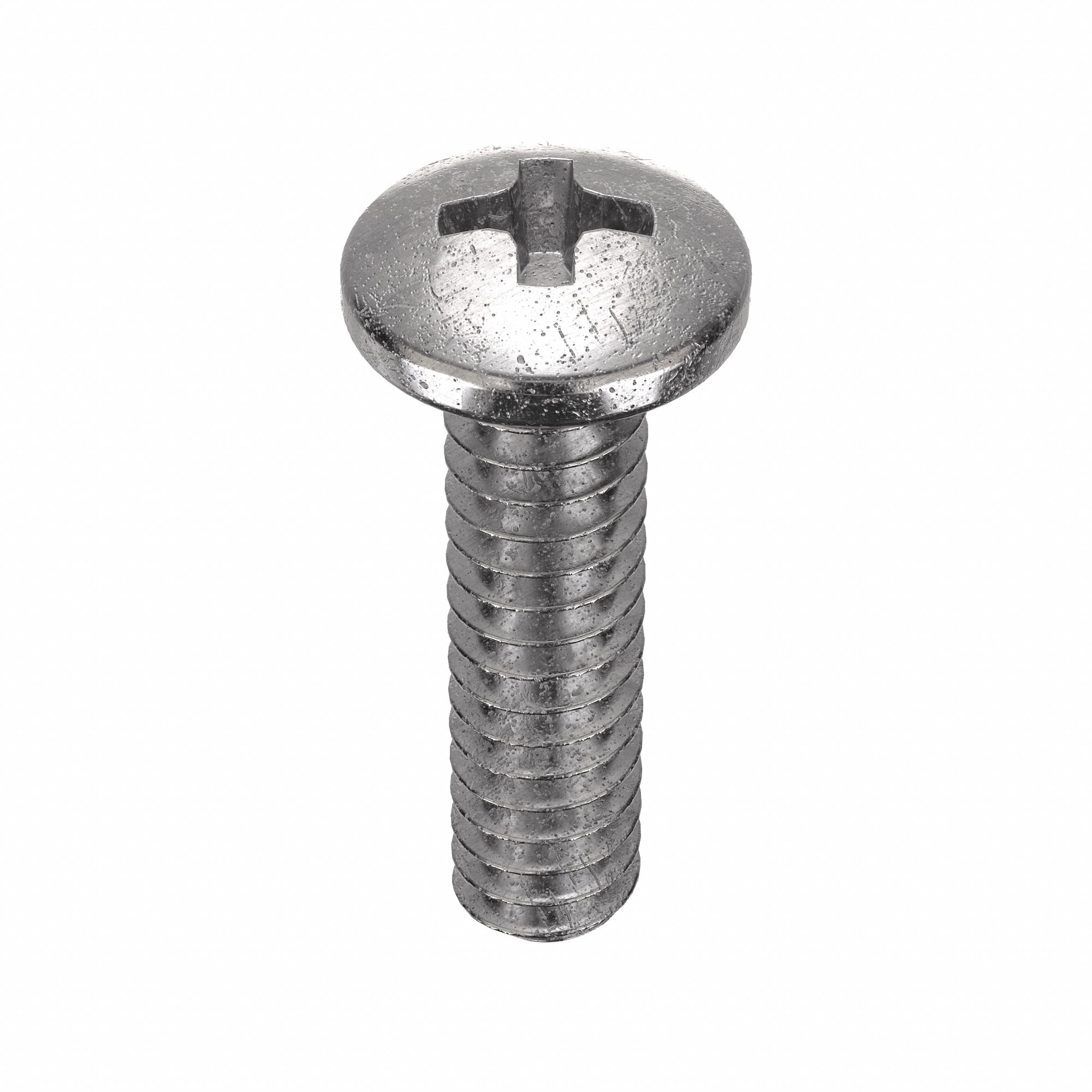 MACHINE SCREW, #4-40 THREAD, 7/16 IN L, 18-8 SS, PLAIN FINISH, PAN, PHILLIPS, 100 PK