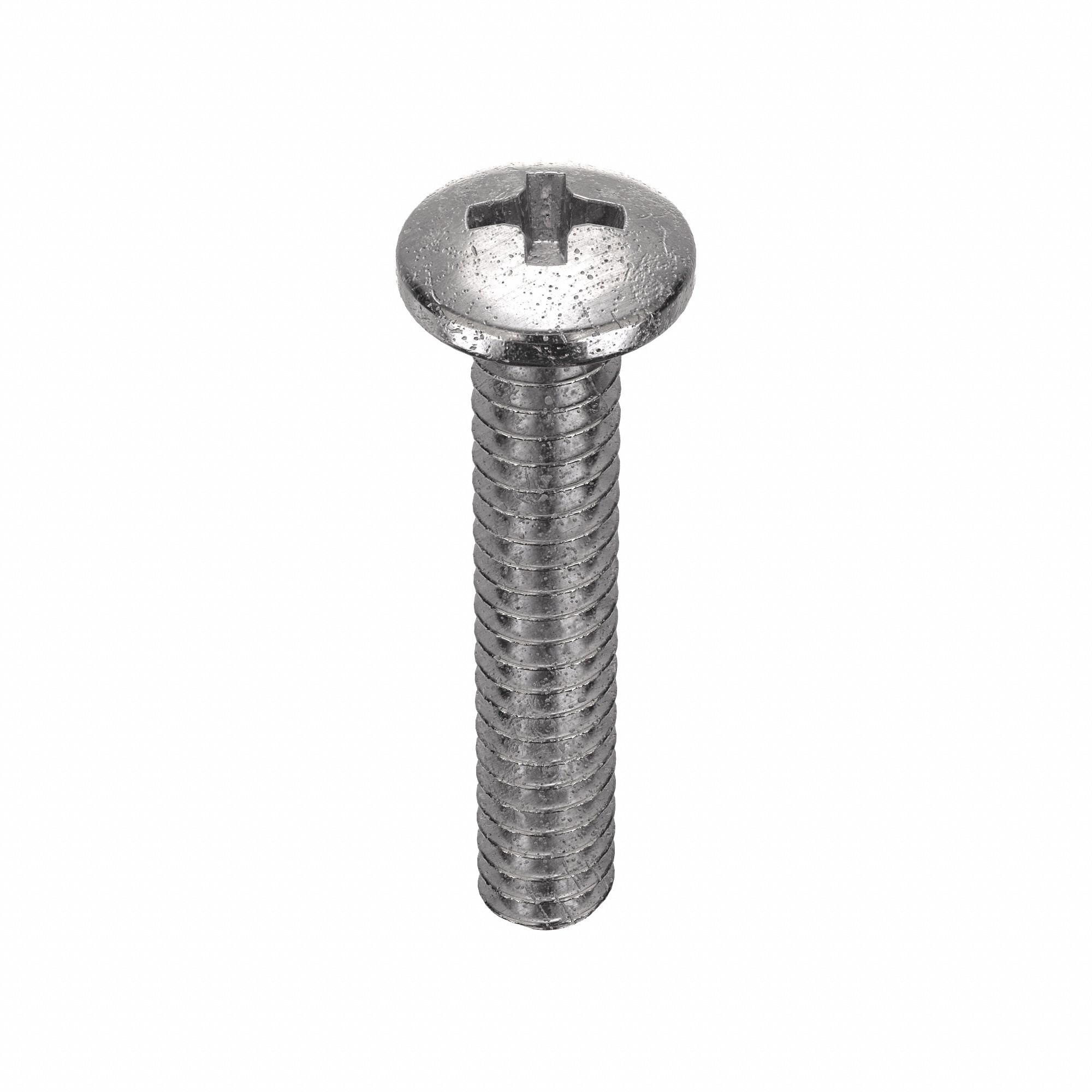 MACHINE SCREW, #4-40 THREAD, ⅝ IN L, 18-8 SS, PLAIN FINISH, PAN, PHILLIPS, 100 PK