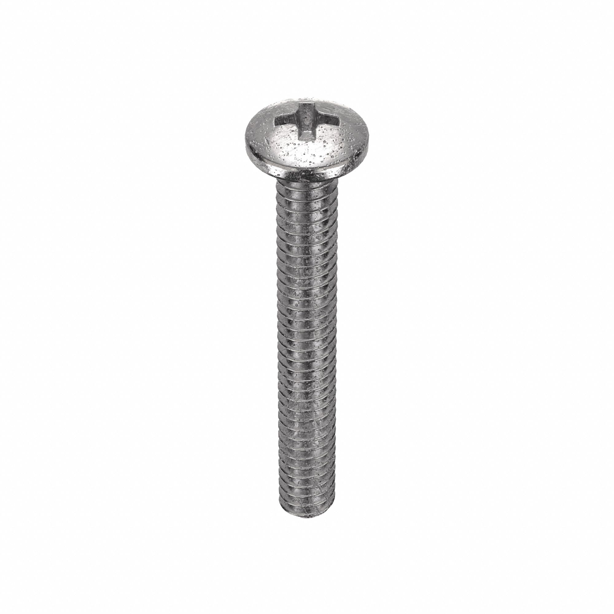 Machine Screw: #4-40 Thread Size, 7/8 in Lg, 18-8, Stainless Steel, Plain, Pan, Phillips, 100 PK