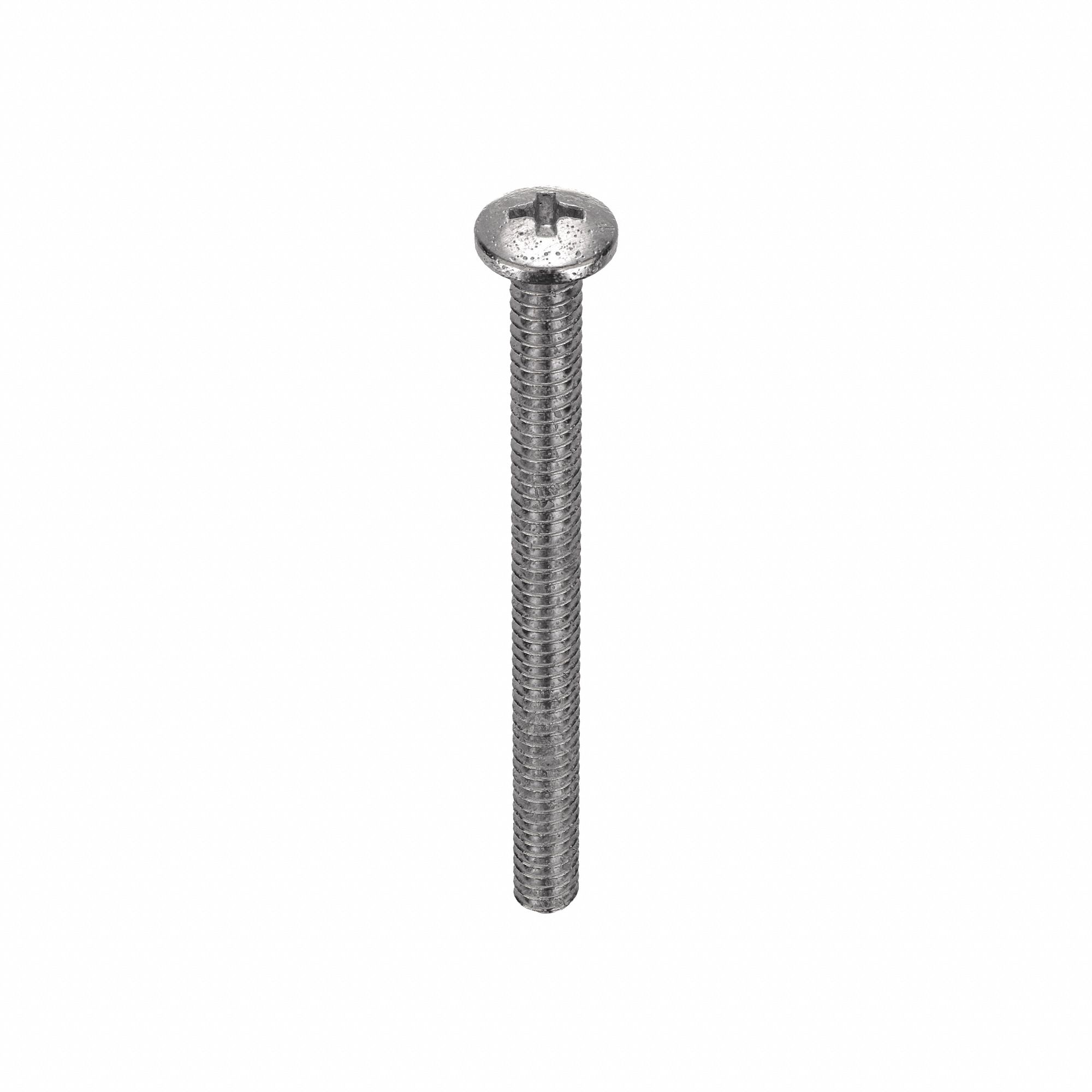 Machine Screw: #4-40 Thread Size, 1 3/8 in Lg, 18-8, Stainless Steel, Plain, Pan, Phillips, 100 PK