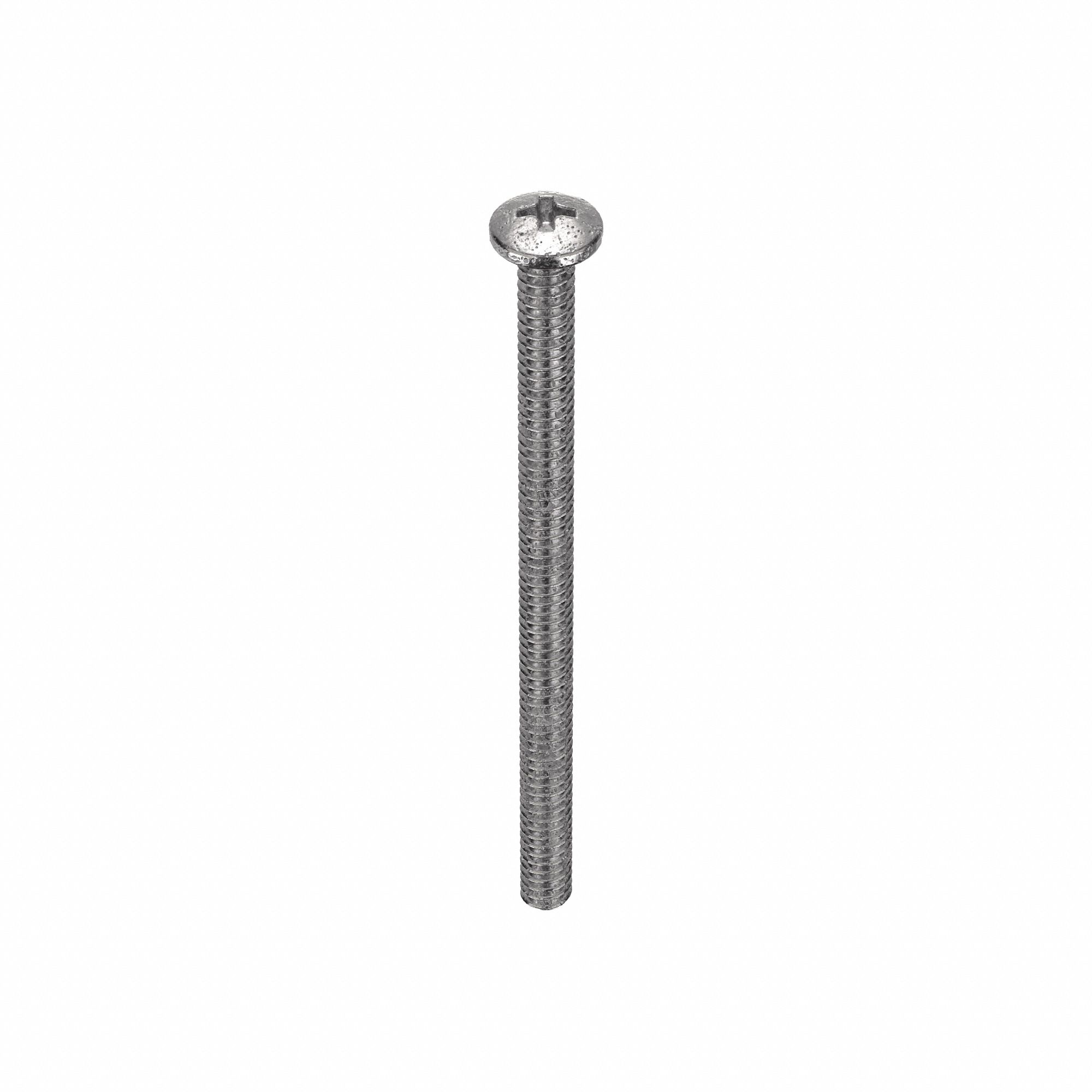 MACHINE SCREW, #4-40 THREAD, 1¾ IN L, 18-8 SS, PLAIN FINISH, PAN, PHILLIPS, 100 PK