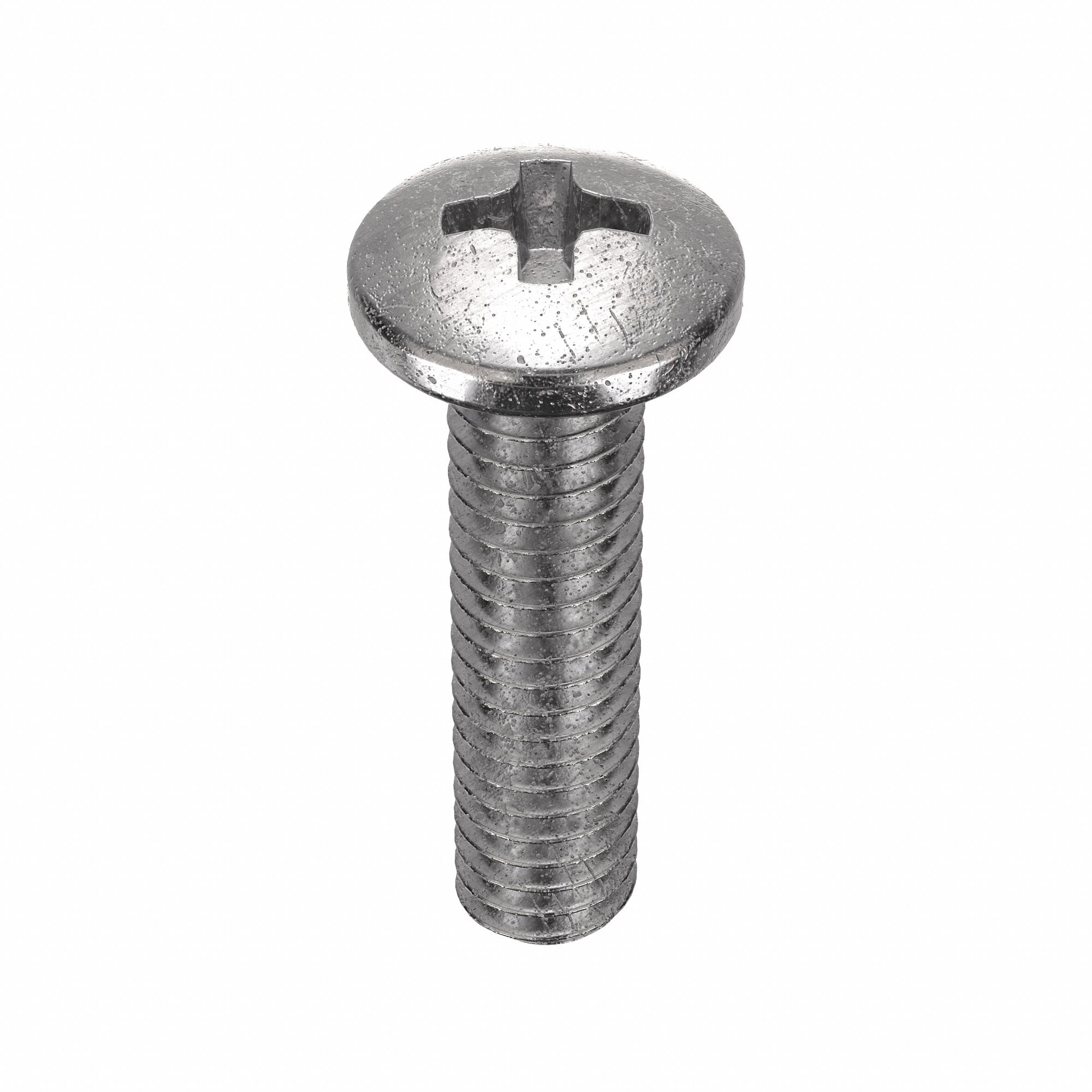 MACHINE SCREW, #6-32 THREAD, 9/16 IN L, 18-8 SS, PLAIN FINISH, PAN, PHILLIPS, 100 PK