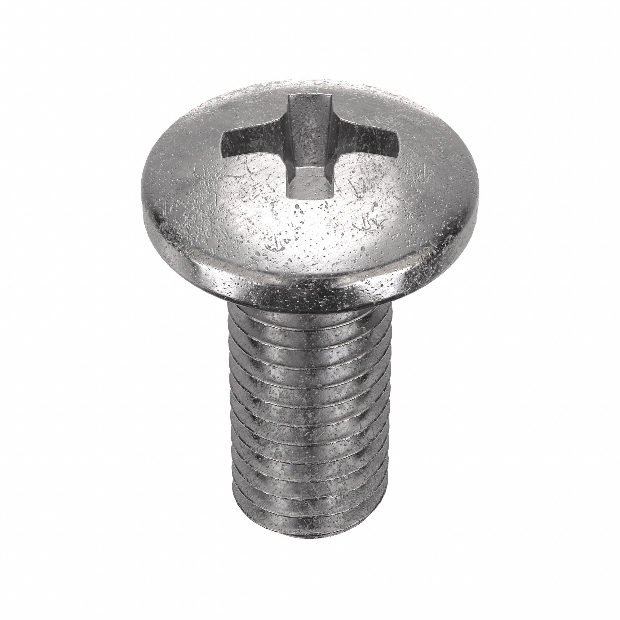 Machine Screw: #8-32 Thread Size, 3/8 in Lg, 18-8, Stainless Steel, Plain, Pan, Phillips, 100 PK