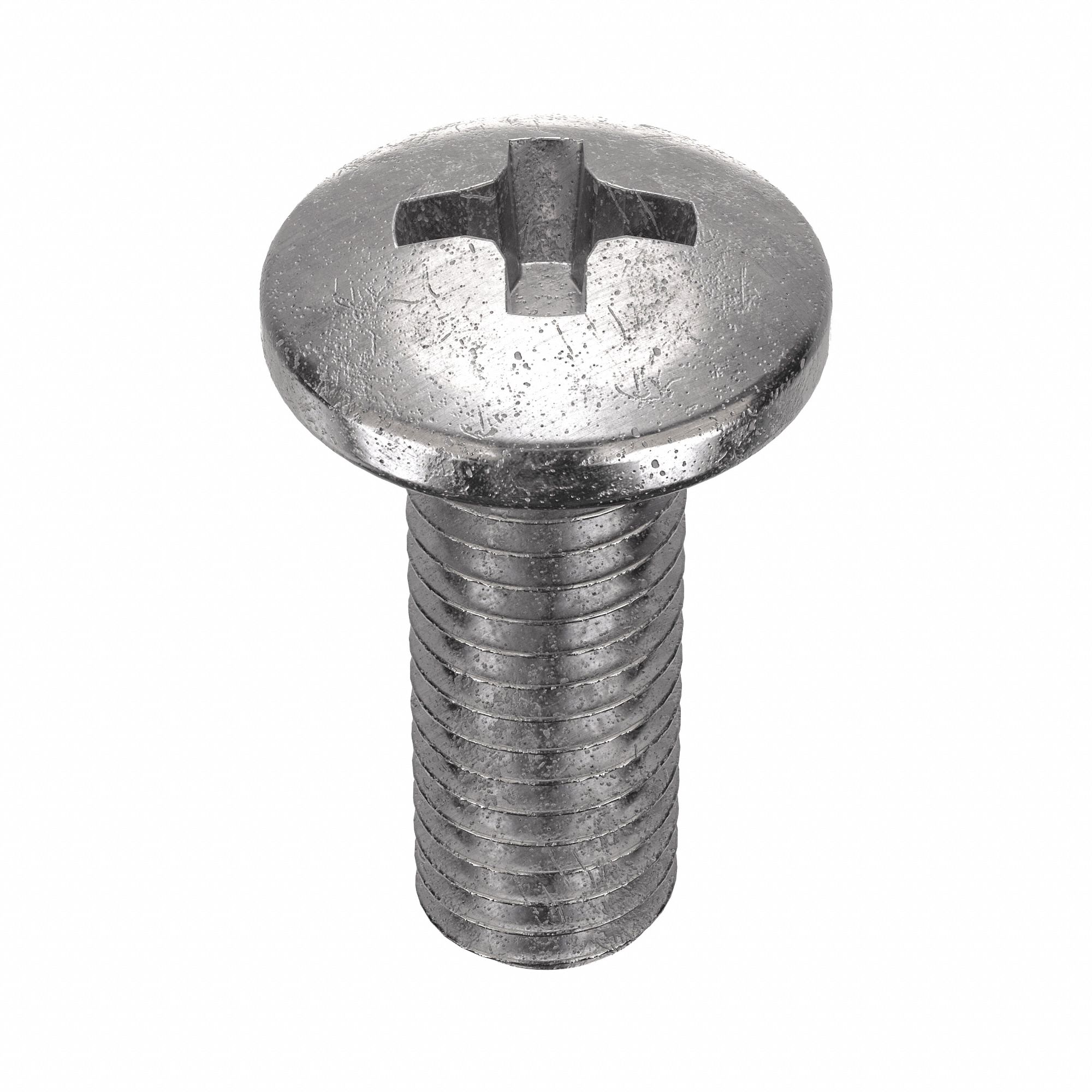 MACHINE SCREW, #8-32 THREAD, 7/16 IN L, 18-8 SS, PLAIN FINISH, PAN, PHILLIPS, 100 PK