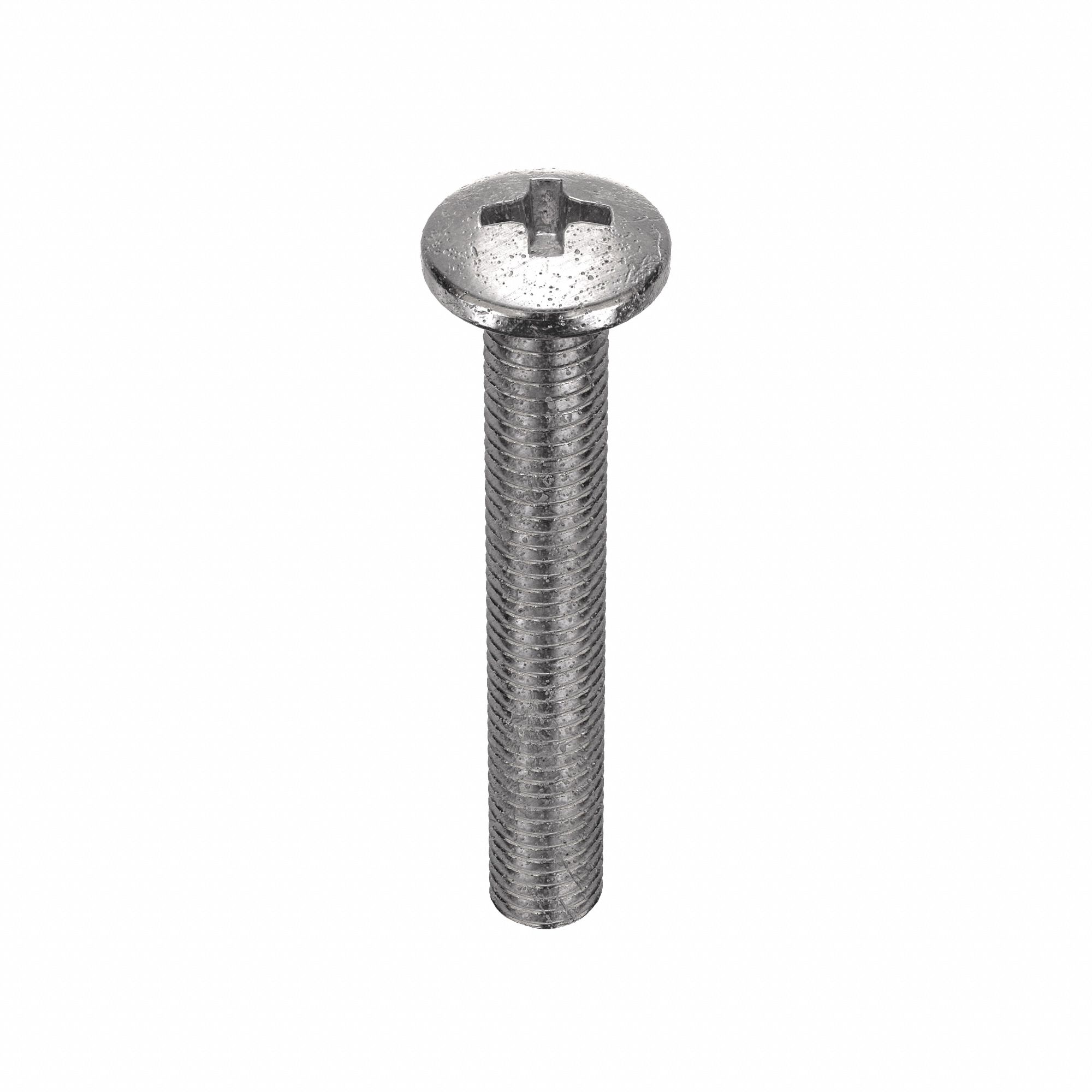 MACHINE SCREW, #8-32 THREAD, 1⅛ IN L, 18-8 SS, PLAIN FINISH, PAN, PHILLIPS, 100 PK