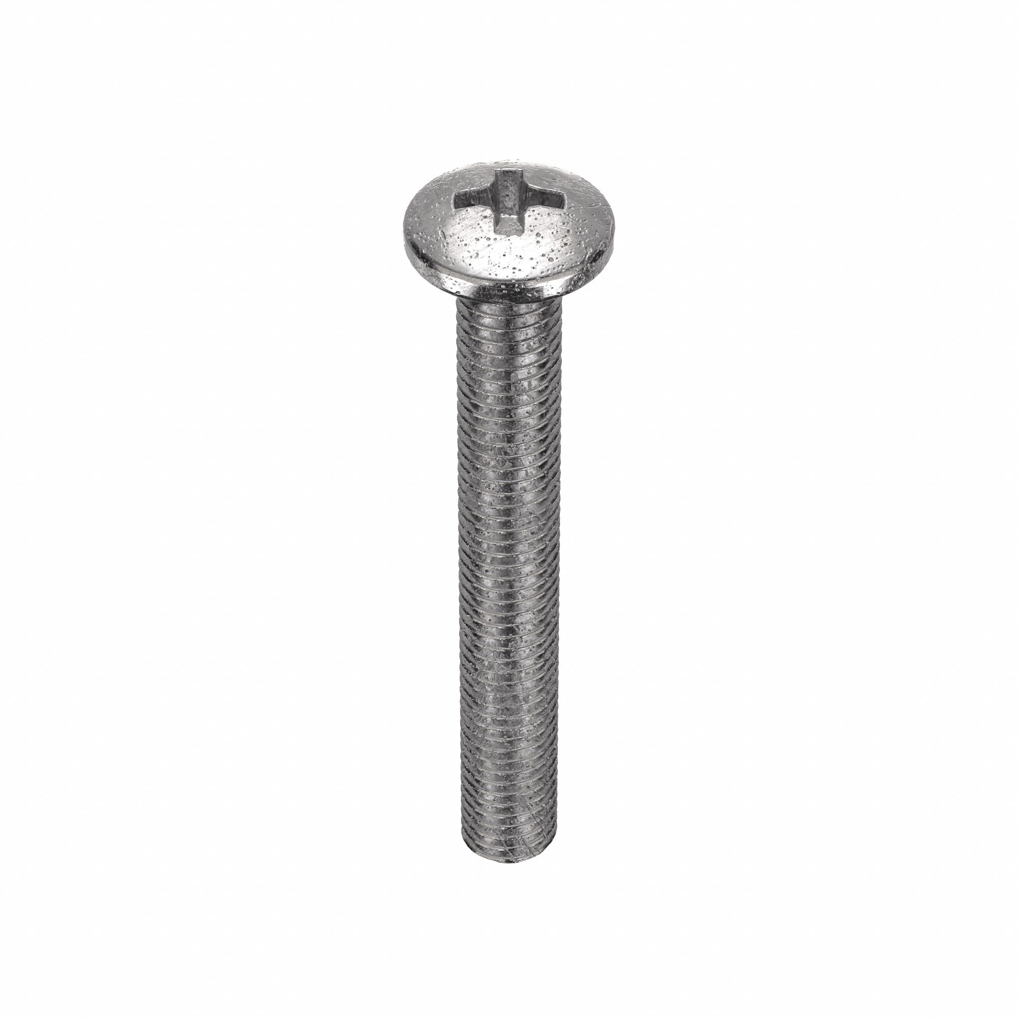 Machine Screw: #8-32 Thread Size, 1 1/4 in Lg, 18-8, Stainless Steel, Plain, Pan, Phillips, 100 PK