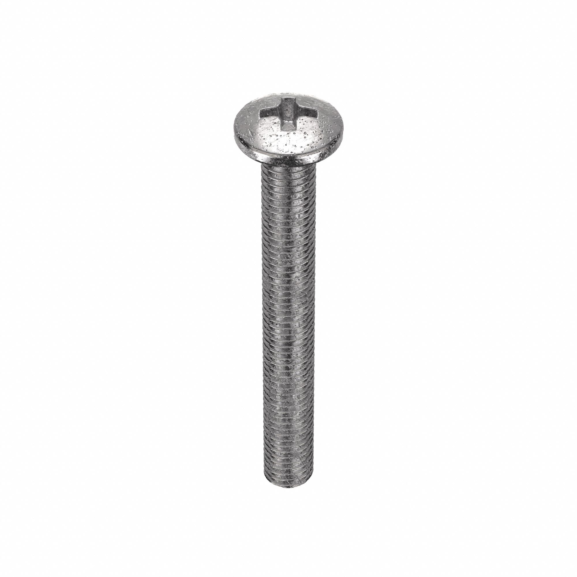 MACHINE SCREW, #8-32 THREAD, 1⅜ IN L, 18-8 SS, PLAIN FINISH, PAN, PHILLIPS, 100 PK