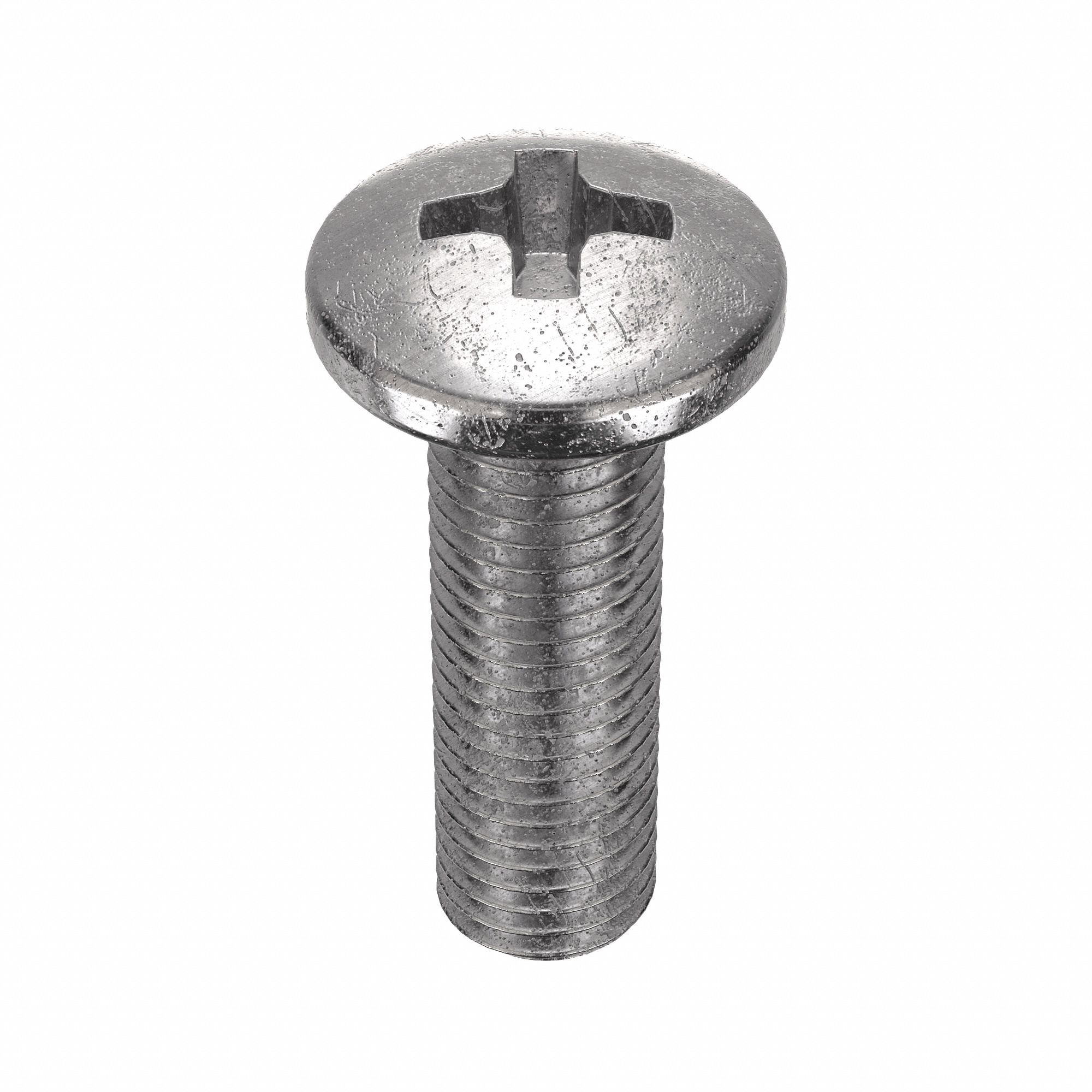 Machine Screw: #10-24 Thread Size, 5/8 in Lg, 18-8, Stainless Steel, Plain, Pan, Phillips, 100 PK