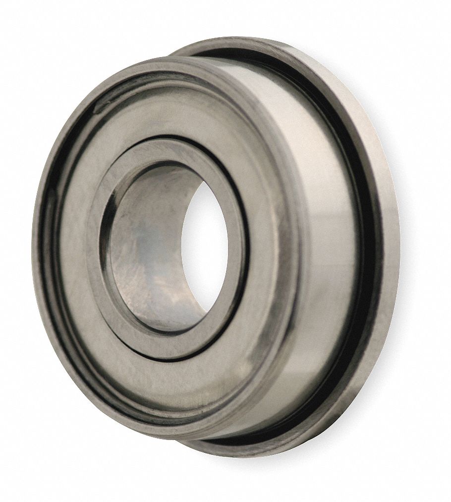 Miniature Ball Bearing, Bore Dia. 0.2500 in, Outside Dia. 0.5 in, Width ...
