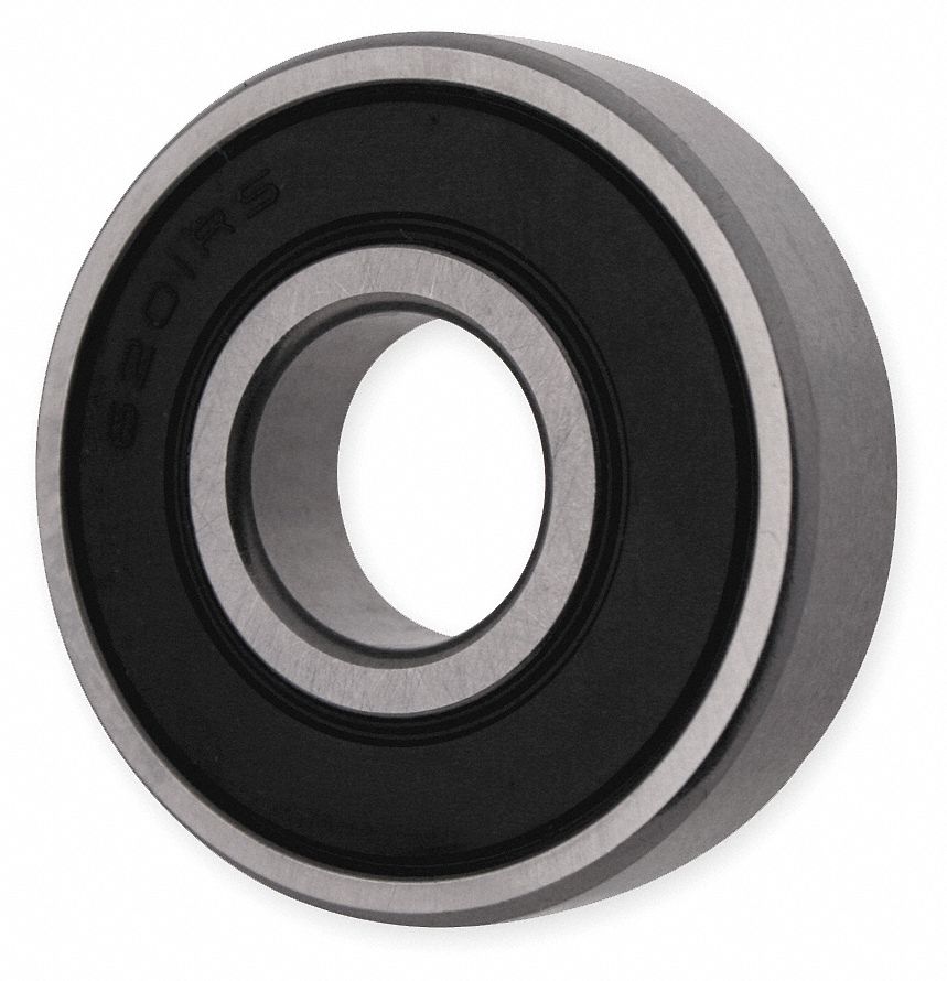 DAYTON Radial Ball Bearing: 6200, Dbl Sealed, Non-Contact Seal, 10 mm Bore,  30 mm OD, 9 mm Wd