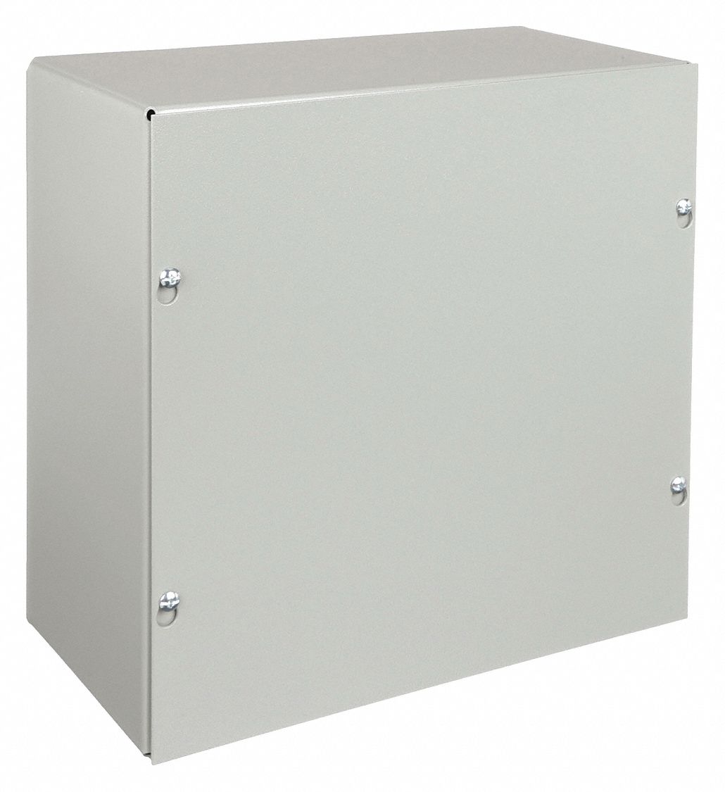 ENCLOSURE, 12 IN NOMINAL H, 12 IN NOMINAL W, 6 IN NOMINAL D, 12 IN OVERALL H, 1, STEEL