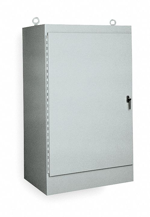 Enclosure: Steel, 60 in x 24 in x 18 in, NEMA 12, Solid Cover, Hinged