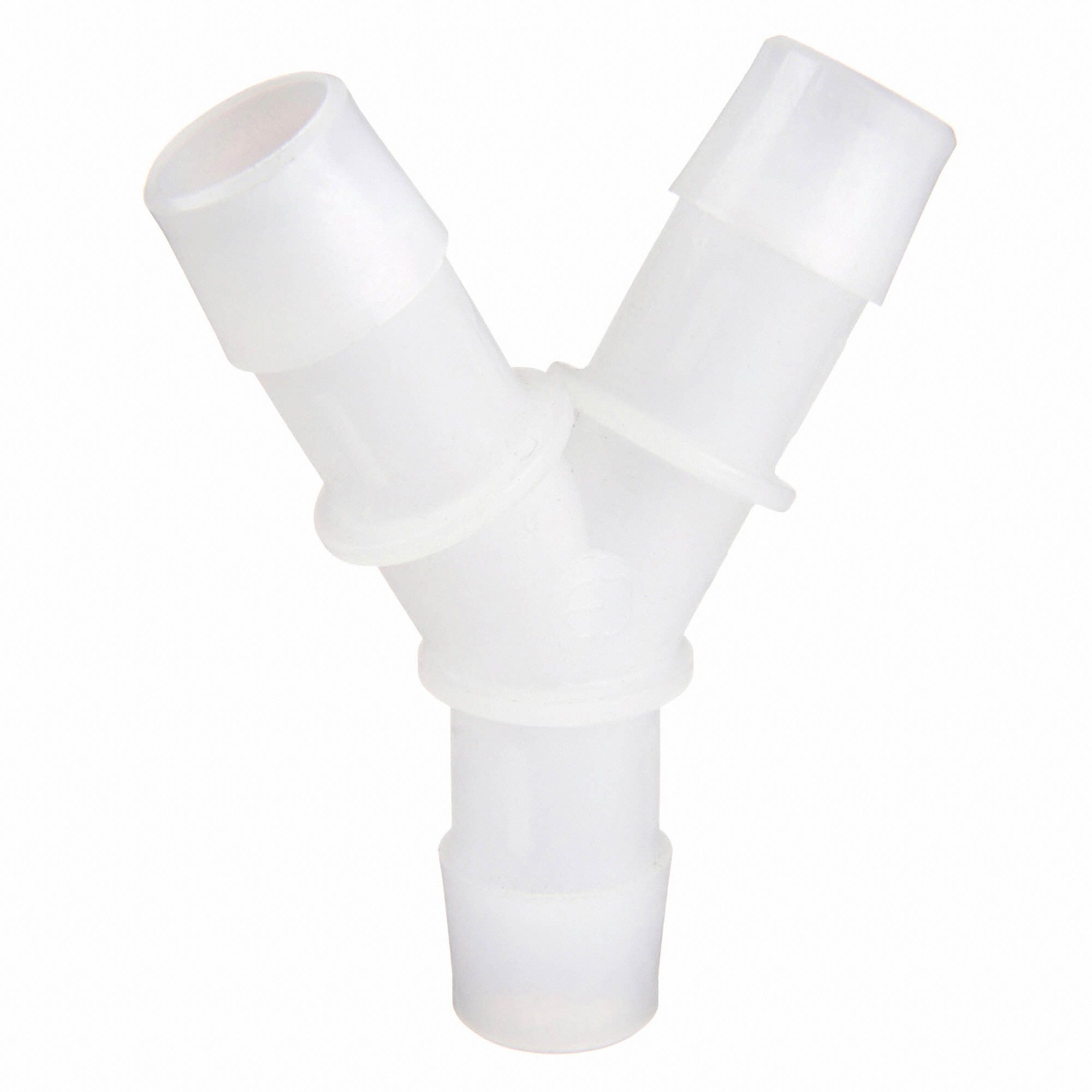 ELDON JAMES Barbed Y Connector, PVC, 5/8 in Barb Size, Natural 1ZJP9