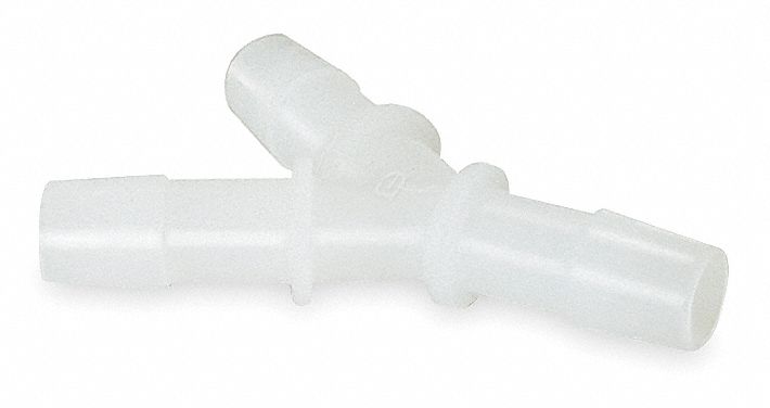 Pack of 10 Eldon James RY8-10PP Non-Animal Derived Polypropylene Barbed Reduction Y-Connector 1/2 x 5/8 Hose Barb 