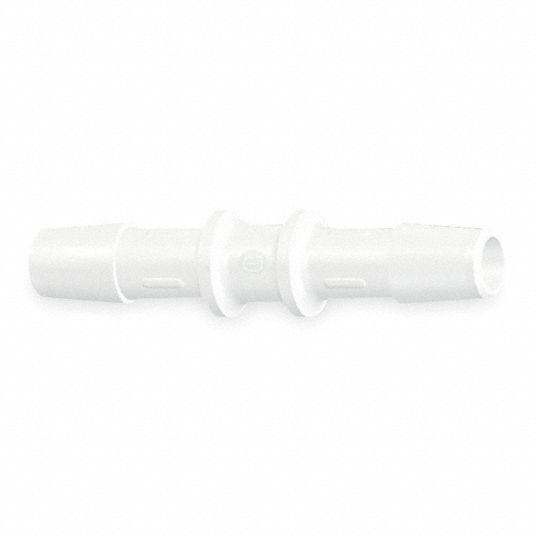 ELDON JAMES Straight Coupler: Polypropylene, Barbed x Barbed, For 1/4 ...